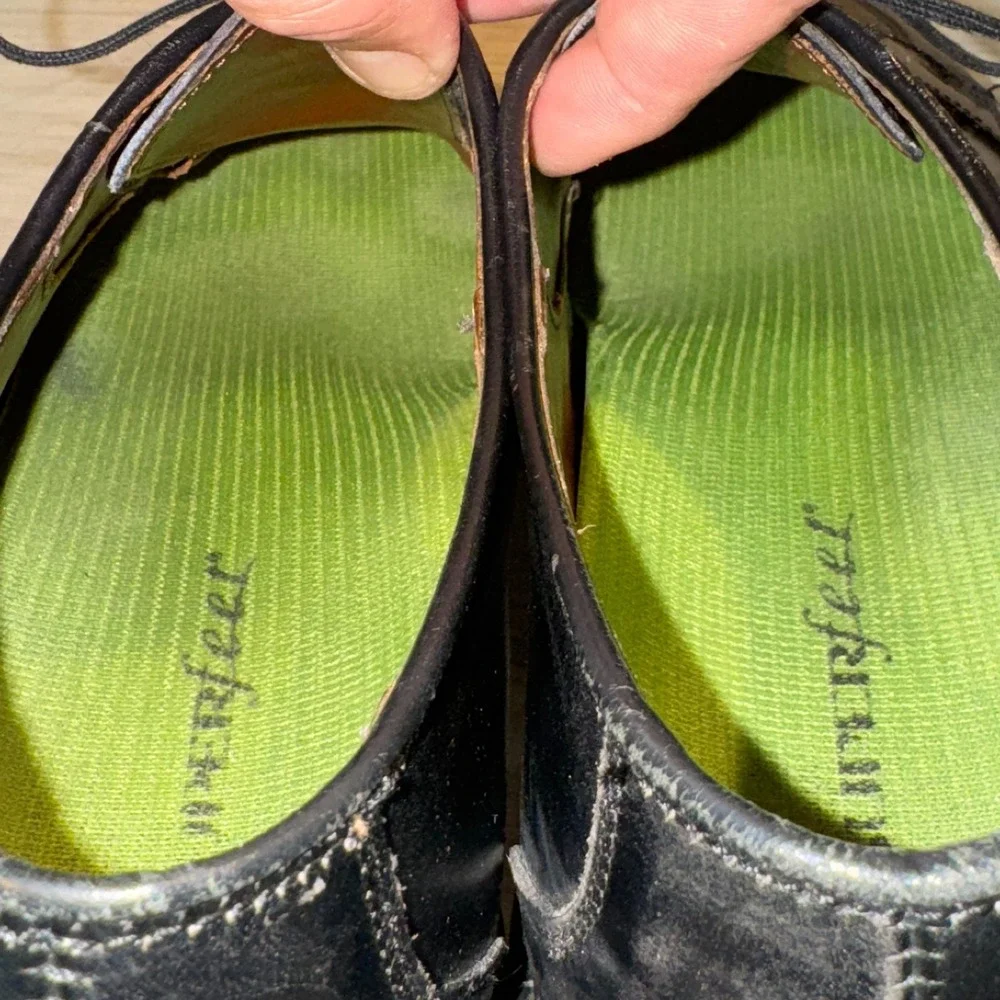 Allen Edmonds Ashton Split Toe Derby Shoes Mens 10D Black w/recycled Rubber Sole